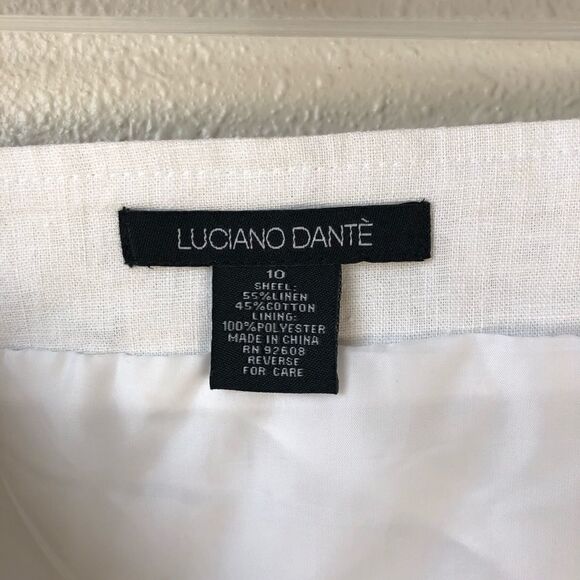 NWT Luciano Dante Linen Blend Skirt Size 10 - Picture 7 of 8